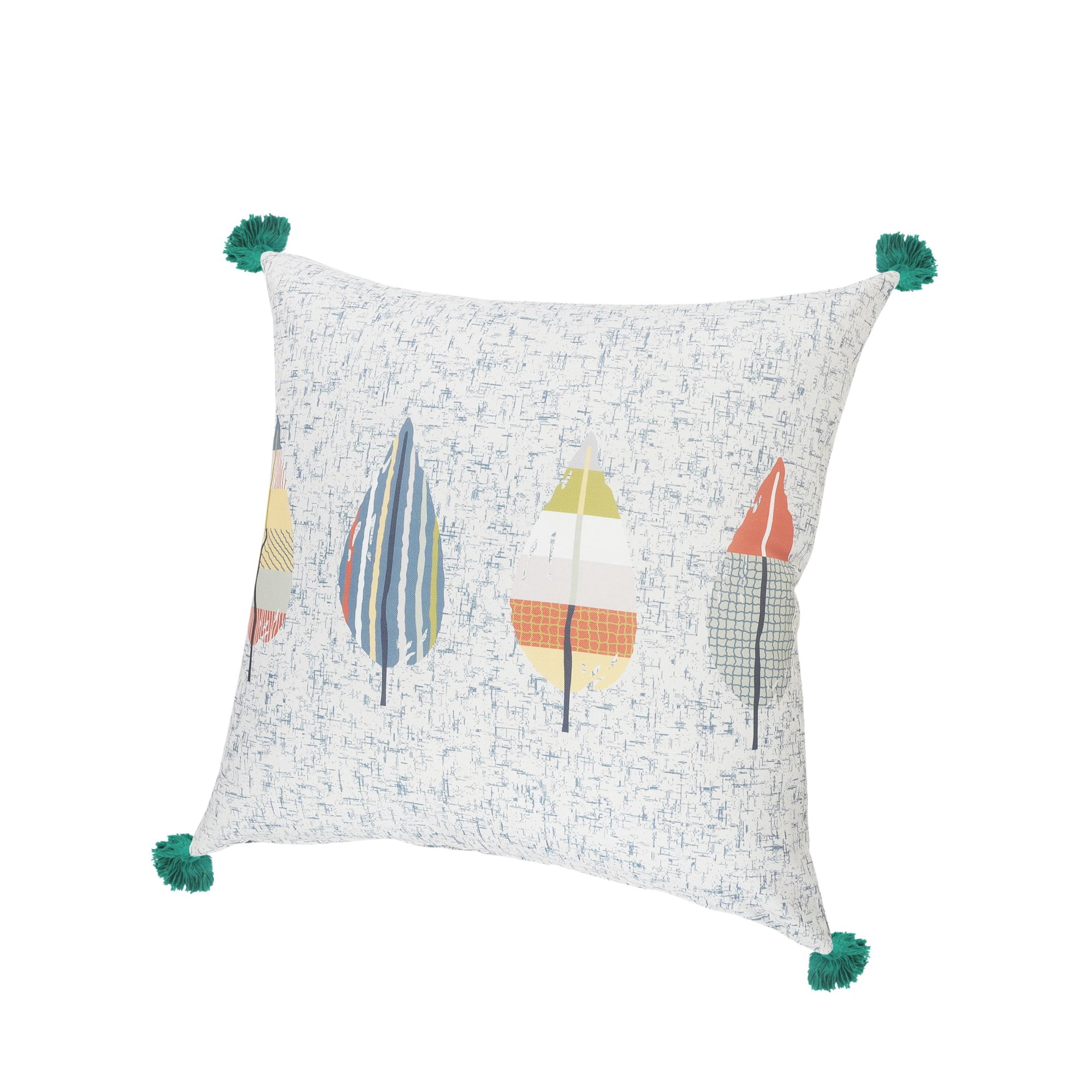 Laddha Home Designs Hand Braided Botanical Throw Pillow Cover - 20" - Multicolored