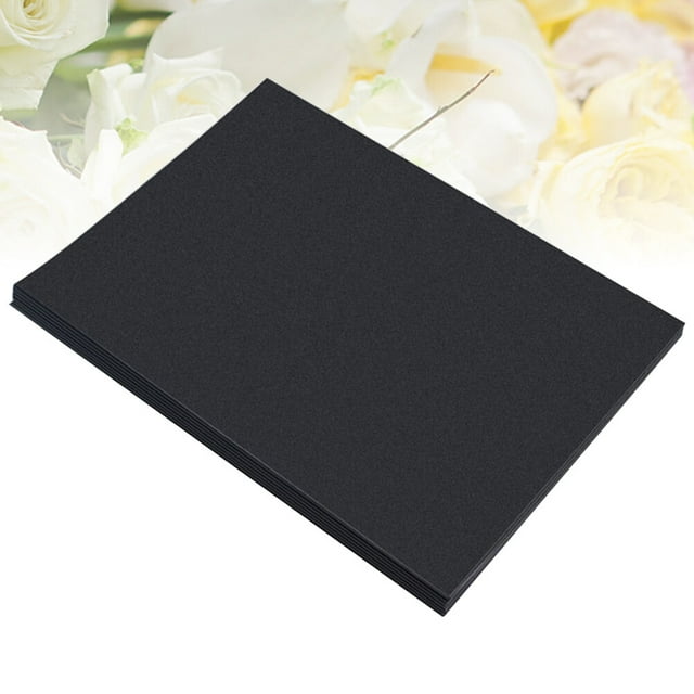 FUEENIRVA 100Pcs A4 Black Paper Smooth Thick Paperboard for DIY Scrapbook Greeting Cards and Decals
