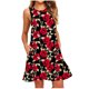 thumbnail image 2 of ICHUANYI Clearance Summer Dresses For Women Beach Floral Tshirt Sundress Casual Pockets Boho Tank Dress(Red, M) ICHUANYI WER2023081100230, 2 of 5