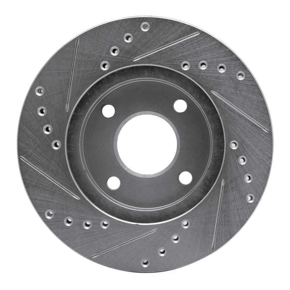 Dynamic Friction Company 631-56013R DFC Brake Rotor - Drilled And Slotted - Silver