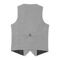 thumbnail image 6 of Yaoyar Men Solid Color Sleeveless V-Neck Single-Breasted Multi-Pocket Vest Casual Daily Wear Practical Design Versatile Layering Piece, 6 of 7