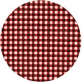thumbnail image 3 of Round Fitted Tablecloth 52 Inch, Watercolor Red Black Gingham Plaid Fitted Tablecloth Round Elastic Fitted Table Covers Stain Resistant Tablecloths Table Protector for Dining Table, Buffet Parties, 3 of 8