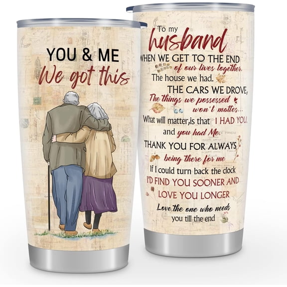 Gifts for Husband,Anniversary Romatic Gifts for Him Husband,Valentines day gifts for him from Wife,Birthday,Fathers Day,Thanksgiving,Christmas,Gifts for Him for Stainless Steel Tumbler 20oz