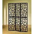 thumbnail image 1 of Coaster Home Furnishings 3-Panel Intricate Mosaic Screen Black, 1 of 4