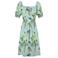 thumbnail image 4 of Acuarela a Love - Patrón en menta Vestido de manga corta ropa de mujer vestidos elegantes para mujer, 4 of 6
