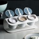 thumbnail image 3 of Suministros de cocina simples, olla para condimentos para el hogar, caja de condimentos creativa de tres combinaciones, juego de ollas para condimentos de plástico, botella de condimento blanca, 3 of 5