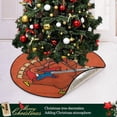 thumbnail image 6 of GZHJMY Thanksgiving Turkey Christmas Tree Mat, Round Christmas Tree Stand Mat Decoration for Holiday Party Home Christmas Day Ornaments Floor Door, 28.3", 6 of 6