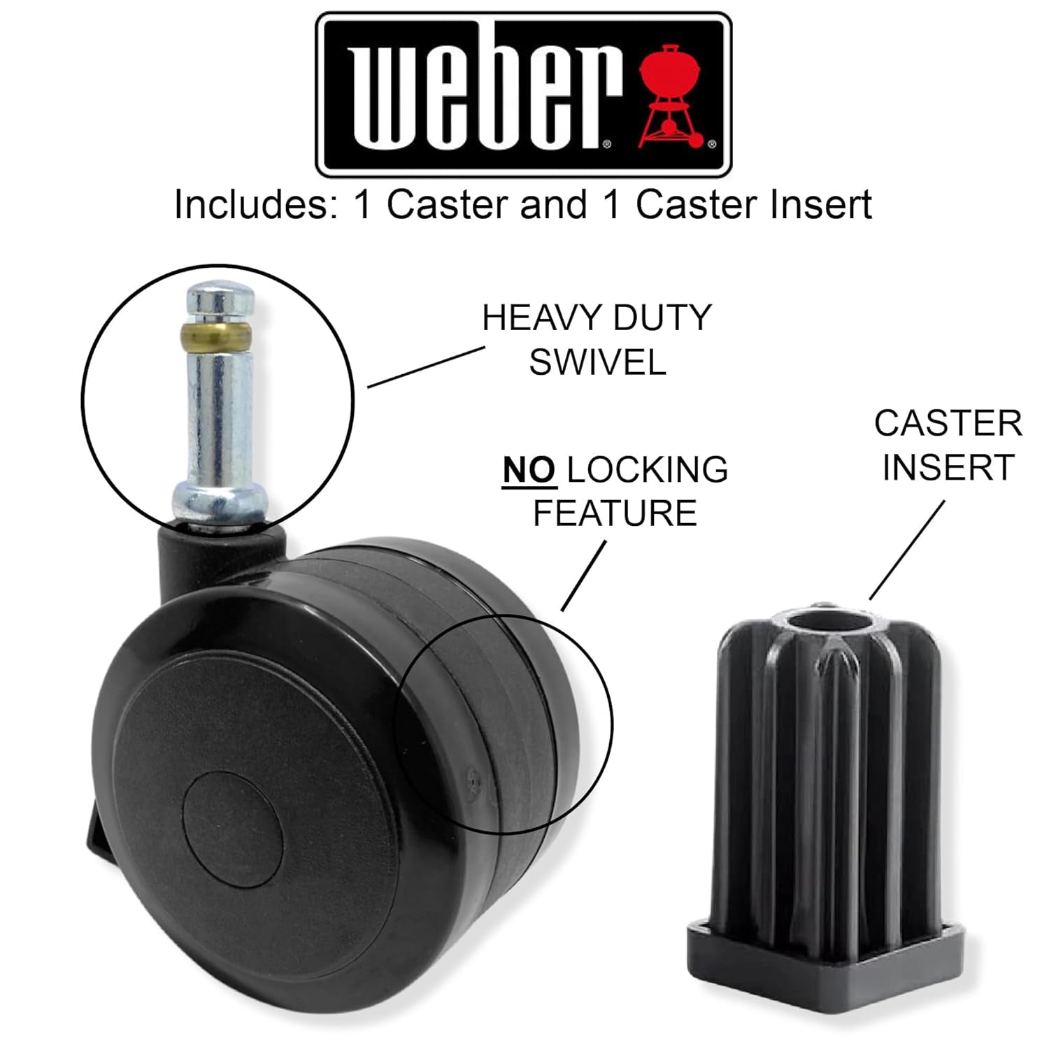 2 Weber Grill Caster Wheel 70359