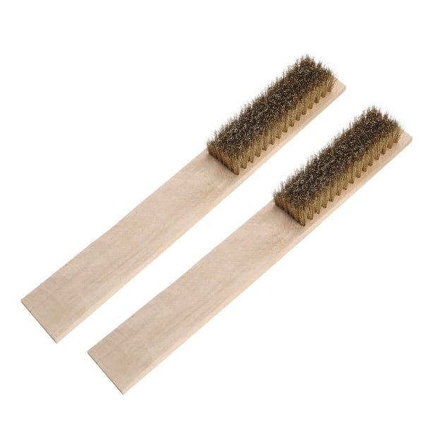 Copper Wire Brush Handle Tool for Cleaning Texturing Polishing 215mm