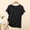 *Black, variant on ClodeEU Women's Short Sleeve Scoop Neck Loose T-Shirt,Solid Color Casual Summer Tee White,Women's Plus L