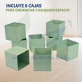 thumbnail image 4 of Set de 8 Cubos Organizadores Grandes de 28 x 28 cm, Caja de Tela Multiusos, Diseño Plegable, Almacenamiento de Objetos, Ideal para Ropa, Juguetes, Usalo en Clóset, Armarios y Estanterías, 4 of 8