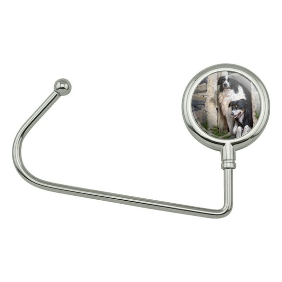 Border Collies Window Dogs Purse Bag Hanger Holder Hook