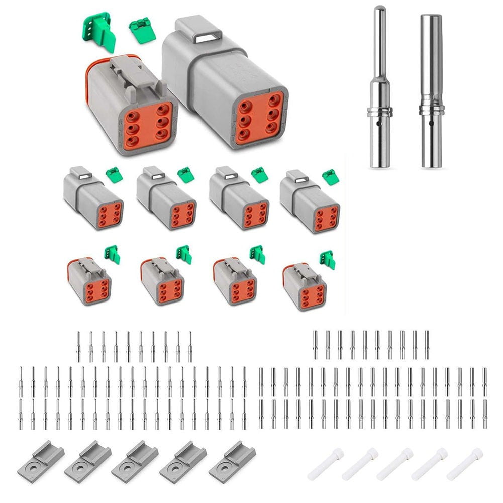 RANMEI Dt Connectors With Terminal Kit Wire Gauge 16-20 Connector Wedge Lock Stopper Round Terminal Electrical Equipment