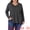 Black White, variant on DARING DIVA Women's Plus Size Floral V Neck Long Sleeve Ruffle Tunic Blouses 1X Navy Blue