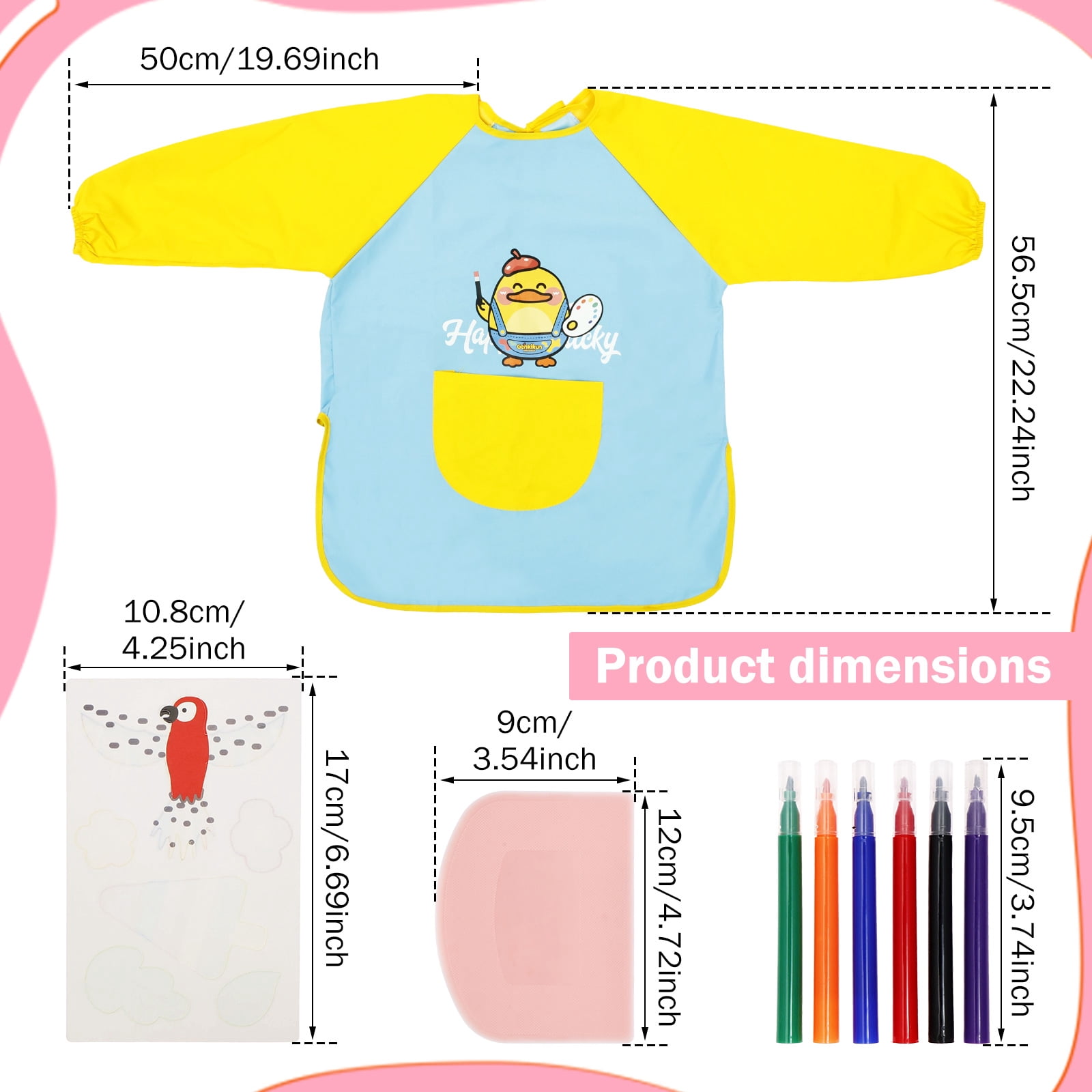 DIY Scratches Art for Party Activities Creative Postcard Design Scratch Painting Kit Novelty Squeegee Art Kit With Multi Color Paints for Adults Kids