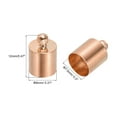thumbnail image 2 of 50Pcs Cord End Caps 7.5mm End Cap Barrel Beads Kumihimo End Caps Brass for Jewelry Making 8mm Length Rose Gold, 2 of 5