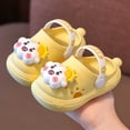 thumbnail image 2 of WUANDIXFA Toddler Shoes Little Kid Clogs Slide Sandals for 0-8yrs Kids Unisex Girls Shoes and Boys Shoes Garden Shoes Cartoon Slides Slip-Resistance Sandals Beach Slippers (Yellow, 5), 2 of 6