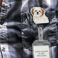 thumbnail image 5 of WIRESTER Set 2pcs Design Acrylic Key Card Holder Belt Clip Reel Id Badge Retractable - White Cream Brindle Short Hair Shih Tzu Dogs, 5 of 6