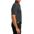 thumbnail image 3 of Mafoose Men's Pinpoint Mesh Polo Battleship Grey X-Small, 3 of 5