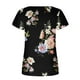 thumbnail image 5 of Fiudx Liquidación de Ahorros de Verano Blusa Holgada de Manga Corta con Cuello Redondo Informal Estampada a La Moda para Mujer, 5 of 5