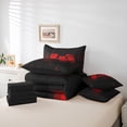 thumbnail image 5 of Homewish 3D Game Console Bedding Comforter Set 7pcs for Boys, Neon Red Gamepad Queen Bedding Sets, Modern Video Game Player Reversible Queen Sheet Sets, Super Cozy Room Decor, 5 of 7
