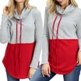 thumbnail image 4 of Tops de Bloque de color Sunnimix para mujer S Rojo XXL, 4 of 8