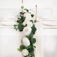 thumbnail image 2 of 2pcs Artificial Flowers Garland Eucalyptus Garland Peonies Artificial Flowers Faux Flower Vines for Bedroom Room Decor Wall Hanging Plant for Wedding Arch Party Decor (Vintage Pink), 2 of 5