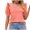 Pink-07, variant on Mittory Womens Summer Tops Puff Short Sleeve V Neck T Shirts Loose Casual Tshirts