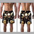 thumbnail image 3 of luoweisi Men's Beach Shorts Quick Dry Swim Trunks with Mesh Lining Skull Bee XL, 3 of 5