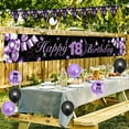 thumbnail image 3 of BIRLON 18th Birthday Decorations, Girl Birthday Party Supplies, Happy Birthday Poster and Pennants, Purple Balloon, Black Balloon, Happy Birthday Printed Balloon, for Lady 18th Birthday, 3 of 5