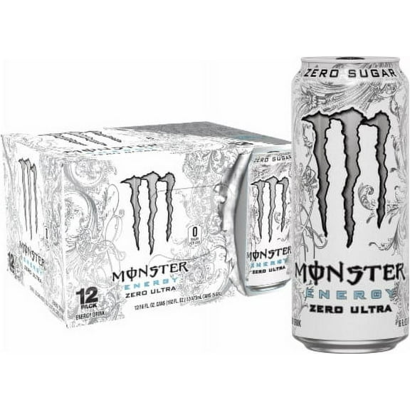 Monster Zero Sugar Zero Ultra Energy Drink Multipack Cans 12 pk / 16 fl oz