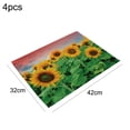 thumbnail image 2 of 4 Pcs Ensemble de table Isolant Thermique Tournesol Créatif, simple et Antidérapant, 2 of 5