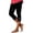 Black, variant on Women's High Waist Summer Stretch Capri Pants Rhinestone Design Daily Wear Comfortable Stylish Casual Legging