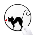 thumbnail image 1 of Tapis de Souris en Forme d'Animal Chat sihouette pour Bureau Rond pour Ordinateur, 1 of 2
