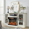 thumbnail image 2 of Giantex 23 inch 3-Sided Electric Fireplace Insert w/remote Control, 1500W Fireplace Heater w/Thermostat, Adjustable Brightness, 8H Timer, Overheat Protection, 2 of 9
