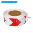 thumbnail image 2 of Uxcell Reflective Tape, 2"x82 Ft Waterproof Reflective Tape Warning Safety Tape Reflector for Trucks, Arrow White Red, 2 of 6