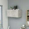 Carevas Wall Mounted Cabinet Concrete Gray 31.5"x15.4"x15.7" Chipboard