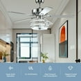 thumbnail image 5 of Gymax 52'' Classical Crystal Ceiling Fan Lamp w/ Reversible Blades Remote Control Home, 5 of 10