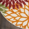 thumbnail image 5 of Nourison Aloha Indoor/Outdoor Red Multi Colored 5'3" x round Area Rug, (5 Round), 5 of 10