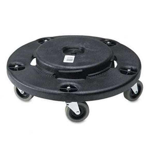 Brute Round Twist On/Off Dolly  350 lb Capacity  18dia x 6 5/8h  Black