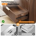 thumbnail image 6 of Ktaxon Nightstand with Wireless Charging Station and LED Lights, Night Stand Modern End Table with 2 Drawers, Bedside Table with Open Storage for Bedroom, White, 6 of 7