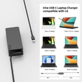 thumbnail image 2 of 65W USB Type C(USB-C) Laptop Charger Compatible with Lenovo Ideapad Slim 3 5 Gen10,Slim 5i Ultra Gen11,ThinkPad E16 T14 T14S T15 T16 E14 E15,Thinkpad/Yoga/Chromebook Power Adapter, 2 of 7