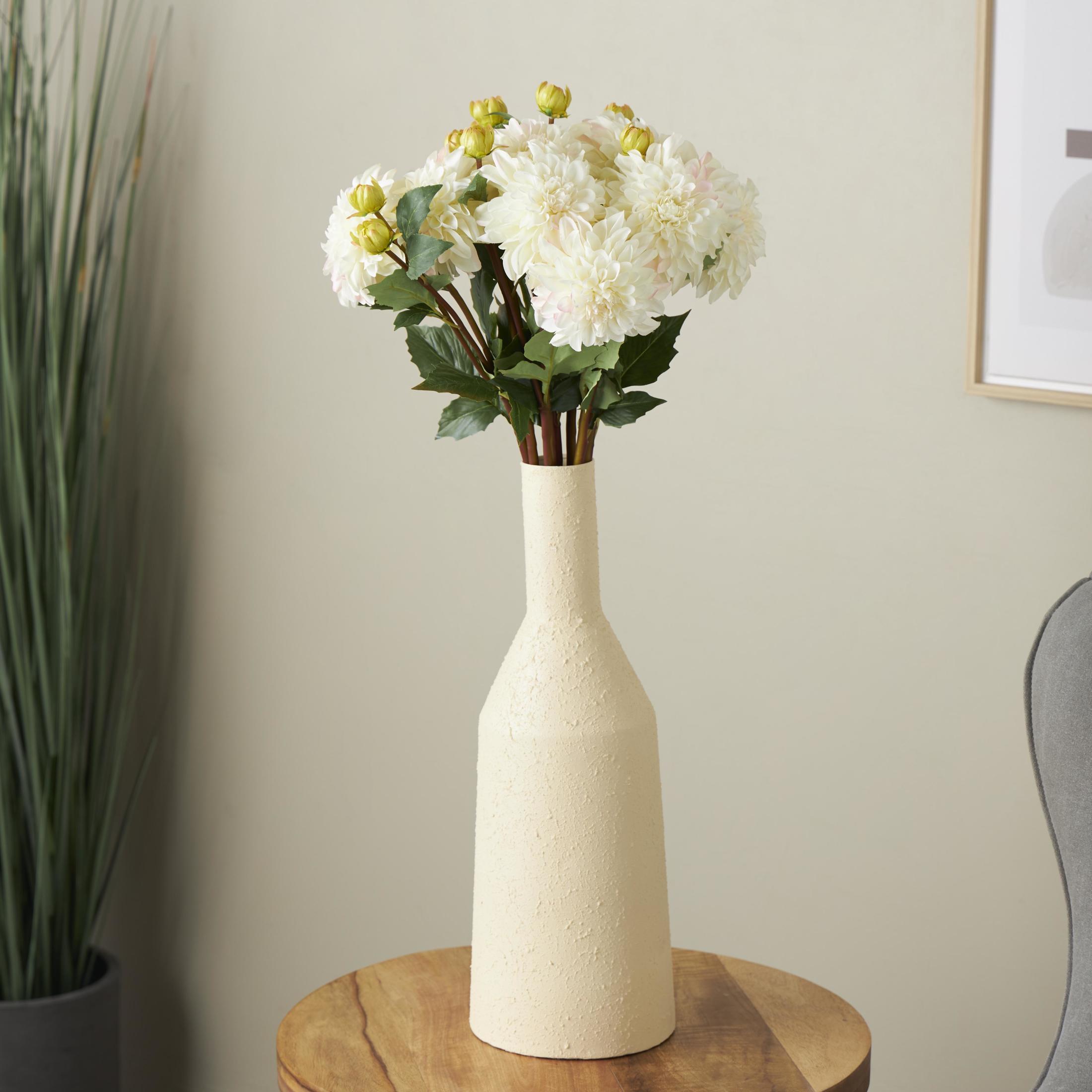 30" Plastic Floral Tall Dahlia Artificial Flower Stem, by DecMode (8 Count)