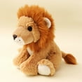 thumbnail image 4 of Fluffy Stuffed Animal -7.9'' Brown Lion Plush Toy Cute and Soothing Sleeping Body Pillow, 4 of 8