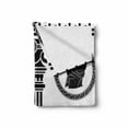 thumbnail image 2 of Retro Soft Flannel Fleece Throw Blanket, Patterned Circular Frames with Antique Accessories Spartan Classic Costume, Cozy Plush for Indoor and Outdoor Use, 50" x 70", Black and White, by Ambesonne, 2 of 6