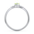 thumbnail image 4 of Birthstone Heart Ring with Shoulder Accents - Peridot (August), 4 of 4