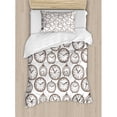 thumbnail image 3 of Clock Duvet Cover Set, Vintage Pocket Watch Numbers on It Antique Design Chronometers Old Fashioned Print, Decorative 3 Piece Bedding Set with 2 Pillow Shams, Queen Size, Brown, by Ambesonne, 3 of 3