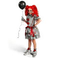 thumbnail image 4 of Joyfy Girls Clown Costume, Evil Clown Dress, Halloween Scary Jester Costume for Girls Halloween Dress Up, Fancy Dress Cosplay Party, 4 of 8