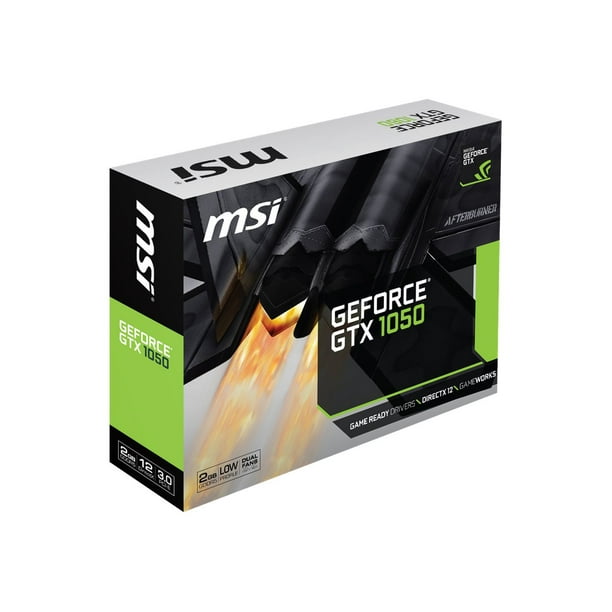 MSI GTX 1050 2GT LP Graphics card NVIDIA GeForce GTX 1050 2 GB GDDR5 PCIe 3.0 x16 low profile DVI HDMI DisplayPort Walmart
