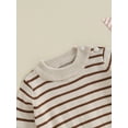 thumbnail image 5 of Bagilaanoe Toddler Baby Girl Boy Knitted Sweater Long Sleeve Striped Pullover 3M 6M 12M 24M 3T Kids Warm Jumpers Tops Fall Loose Knitwear, 5 of 8